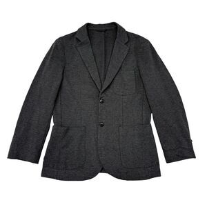 Armani Exchange Blazer Jacket Womens Size Medium Gray Knit Stretch Career Office